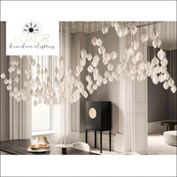 White Ceramic Magnolia Chandelier - chandeliers