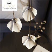 White Ceramic Magnolia Chandelier - chandeliers