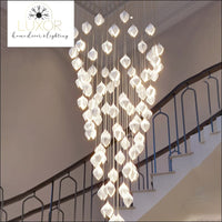 White Ceramic Magnolia Chandelier - chandeliers