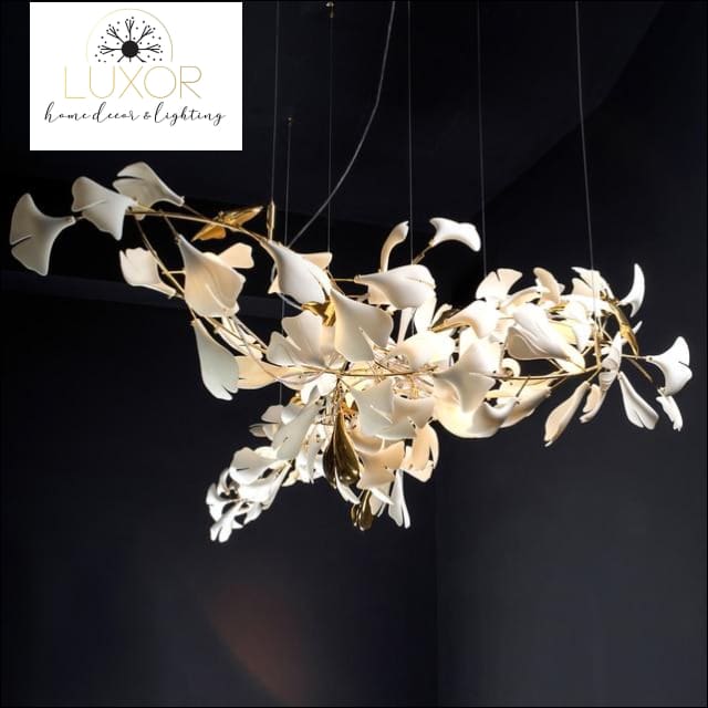 White Lilly Porcelain Suspension Light - chandeliers
