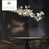 White Lilly Porcelain Suspension Light - L80xW40xH30cm / >7 / Cold White - chandeliers