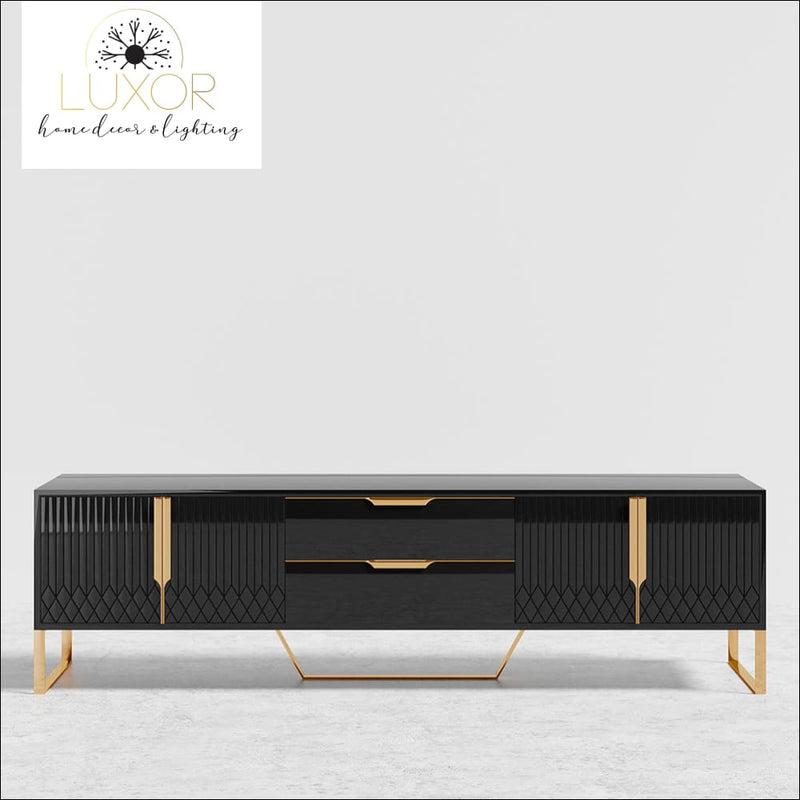 Yailen Modern White Media Console - Black - furniture