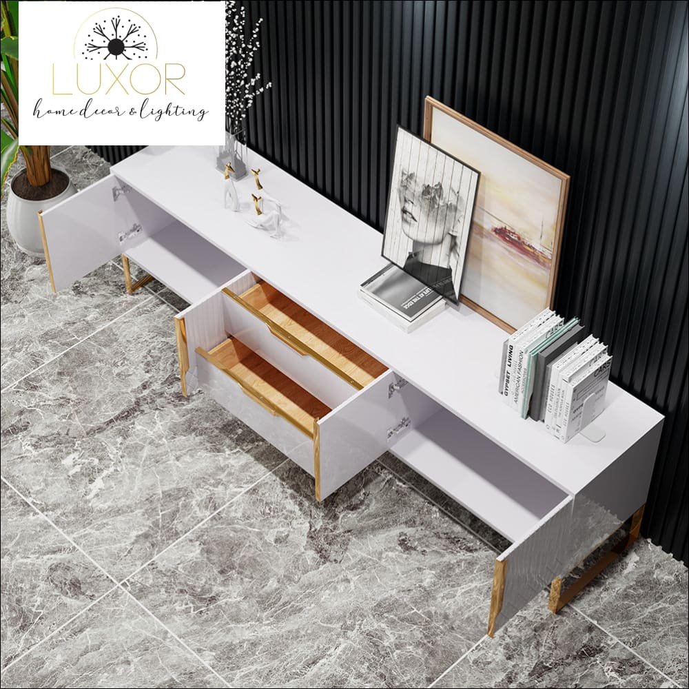 Yailen Modern White Media Console - furniture