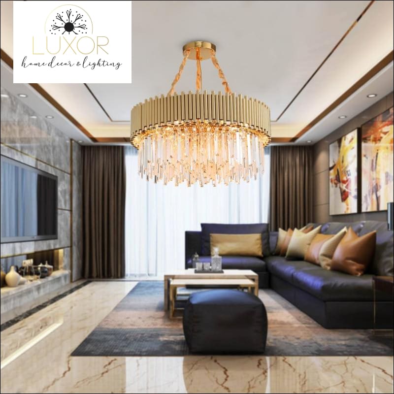 chandelier Youlanis Gold Crystal Chandelier - Luxor Home Decor & Lighting