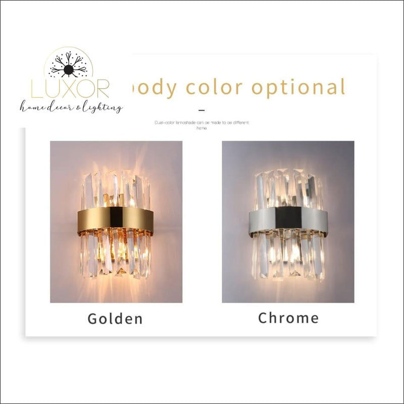 wall lighting Yuliani Crystal Wall Sconce - Luxor Home Decor & Lighting