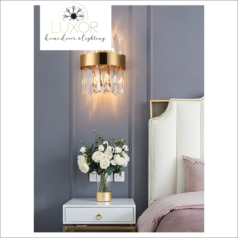 wall lighting Yuliani Crystal Wall Sconce - Luxor Home Decor & Lighting