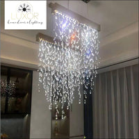 Yuslaine Modern Rainfall Crystal Chandelier - chandelier