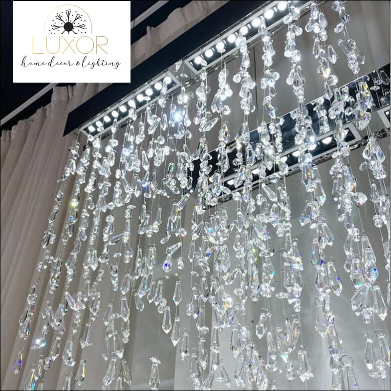 Yuslaine Modern Rainfall Crystal Chandelier - chandelier
