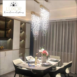 Yuslaine Modern Rainfall Crystal Chandelier - chandelier