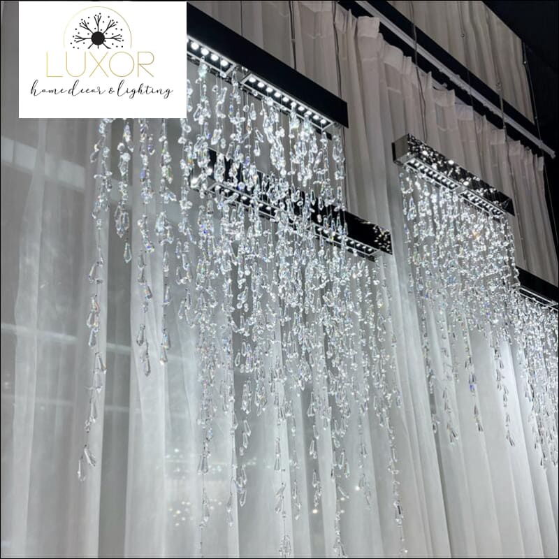 Yuslaine Modern Rainfall Crystal Chandelier - chandelier