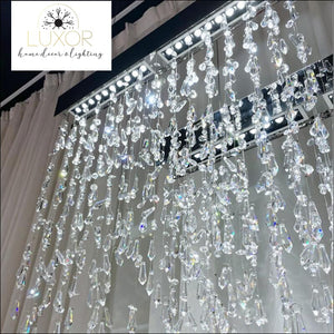 Yuslaine Modern Rainfall Crystal Chandelier - chandelier