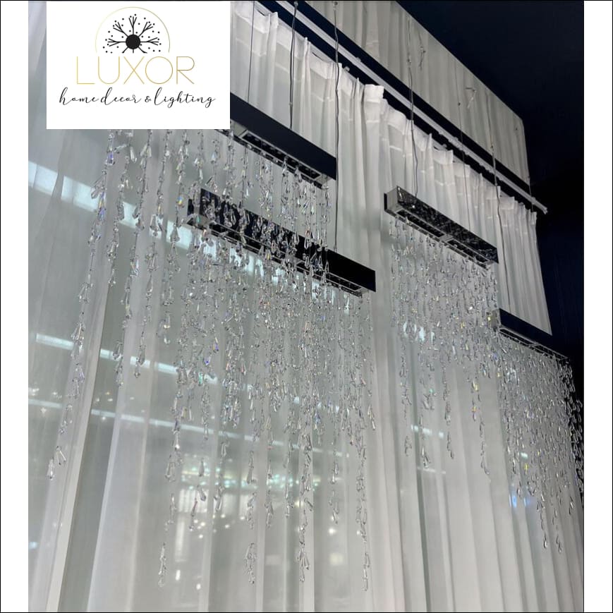 Yuslaine Modern Rainfall Crystal Chandelier - chandelier