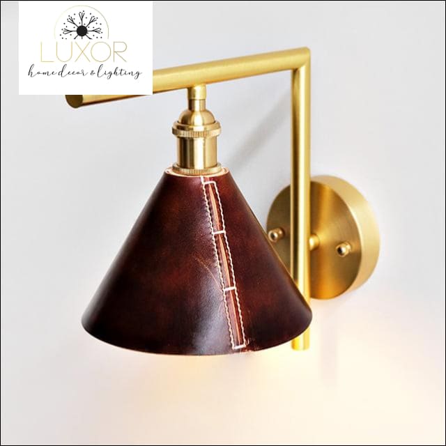 wall lighting Zerini Handmade Leather Wall Sconce - Luxor Home Decor & Lighting