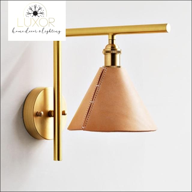 wall lighting Zerini Handmade Leather Wall Sconce - Luxor Home Decor & Lighting