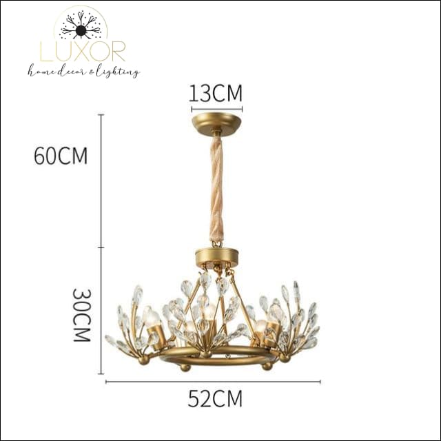 Zinnia Crystal Chandelier - dia52xH30cm 5 light / 31-40W, L, Warm White - chandelier