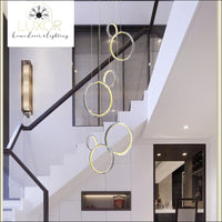 pendant lighting Zoraya 3 Ring Crystal Pendant Lights - Luxor Home Decor & Lighting